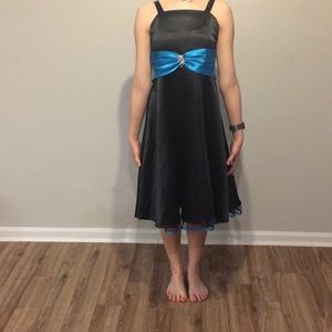 Black and blue dress